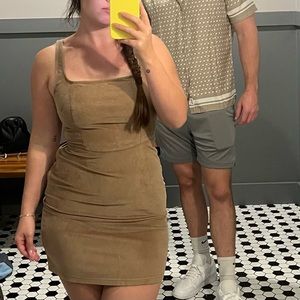 Hollister Corduroy Tan Dress
